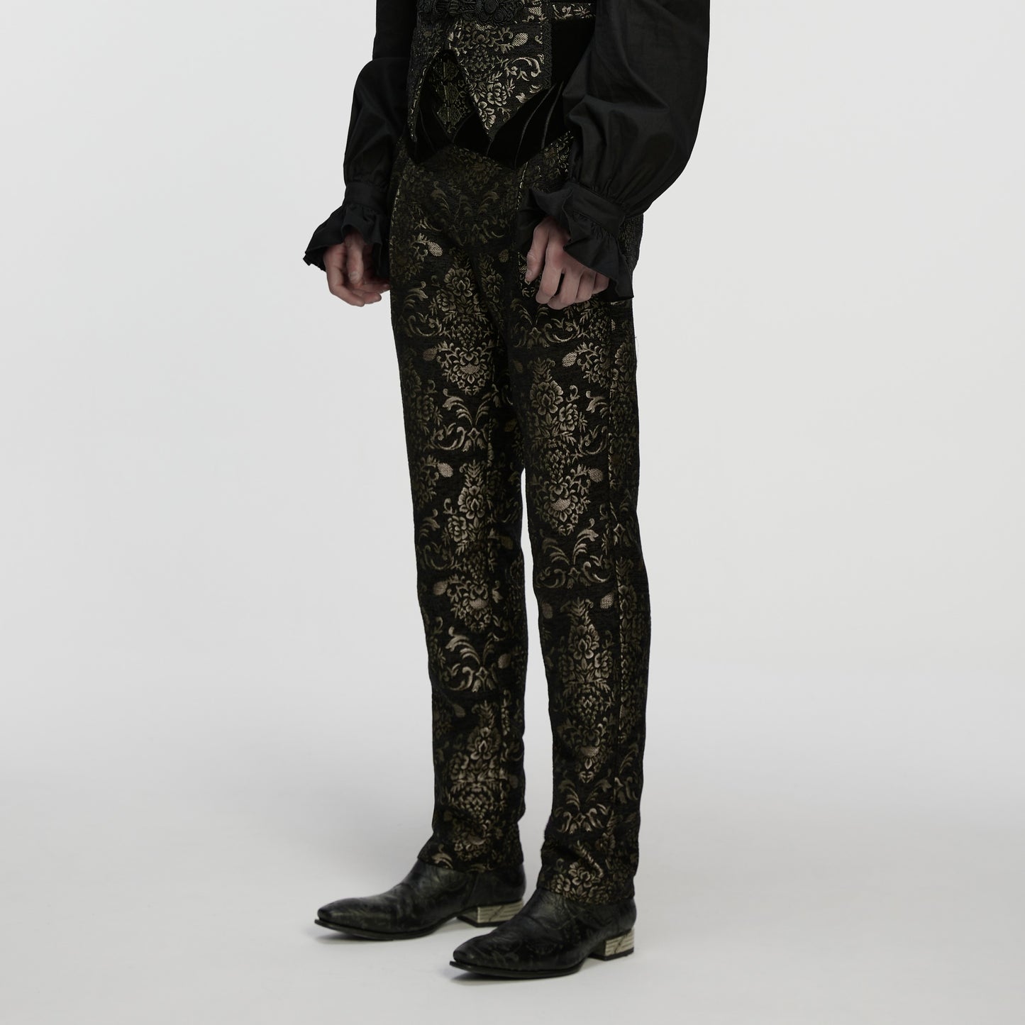 Punk Rave Awake Broek Zwart - Goud