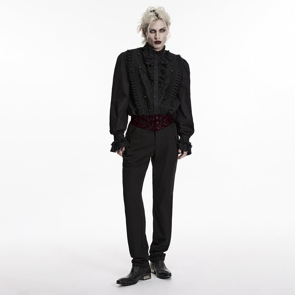 Refused Broek Zwart - Rood