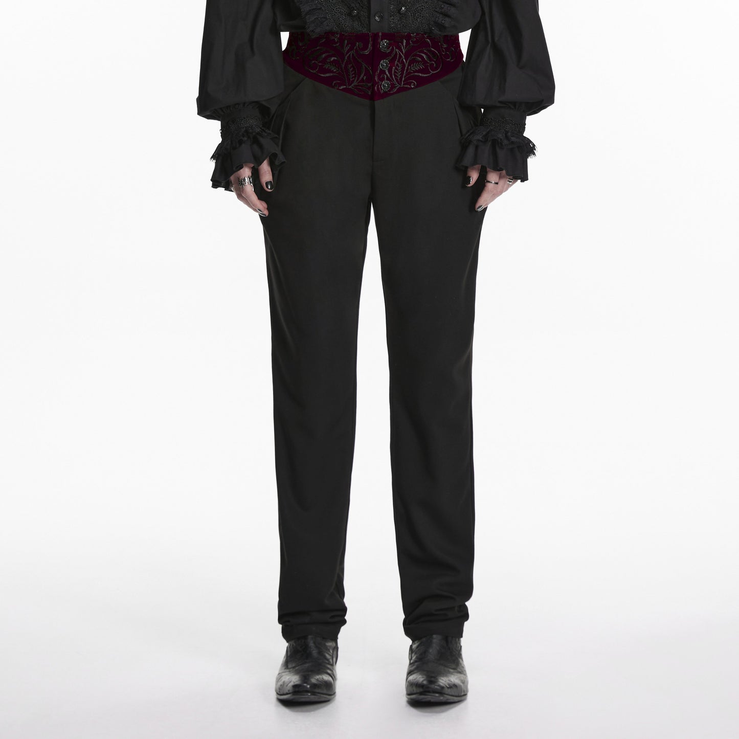 Refused Broek Zwart - Rood