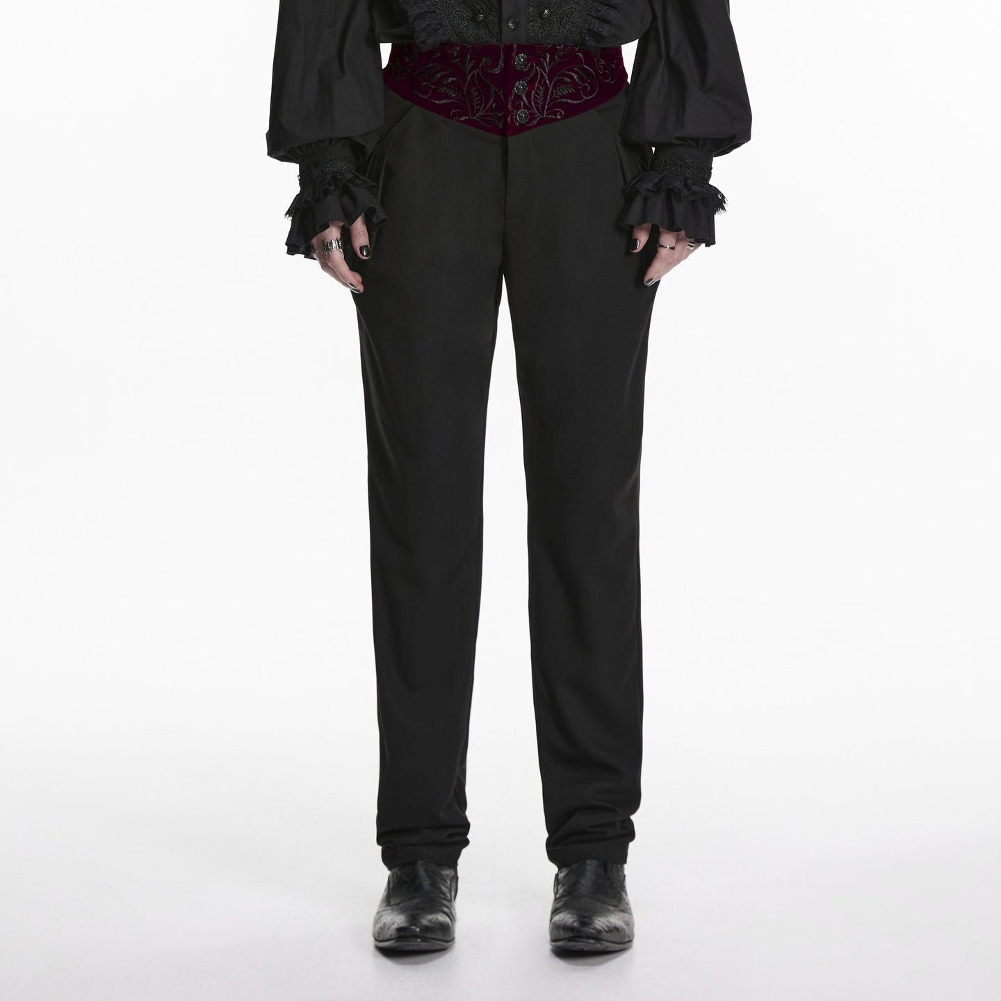 Refused Broek Zwart - Rood