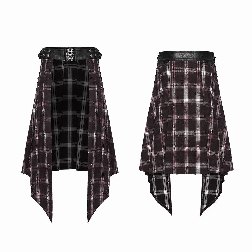 Shocked  Mens Overskirt Tartan