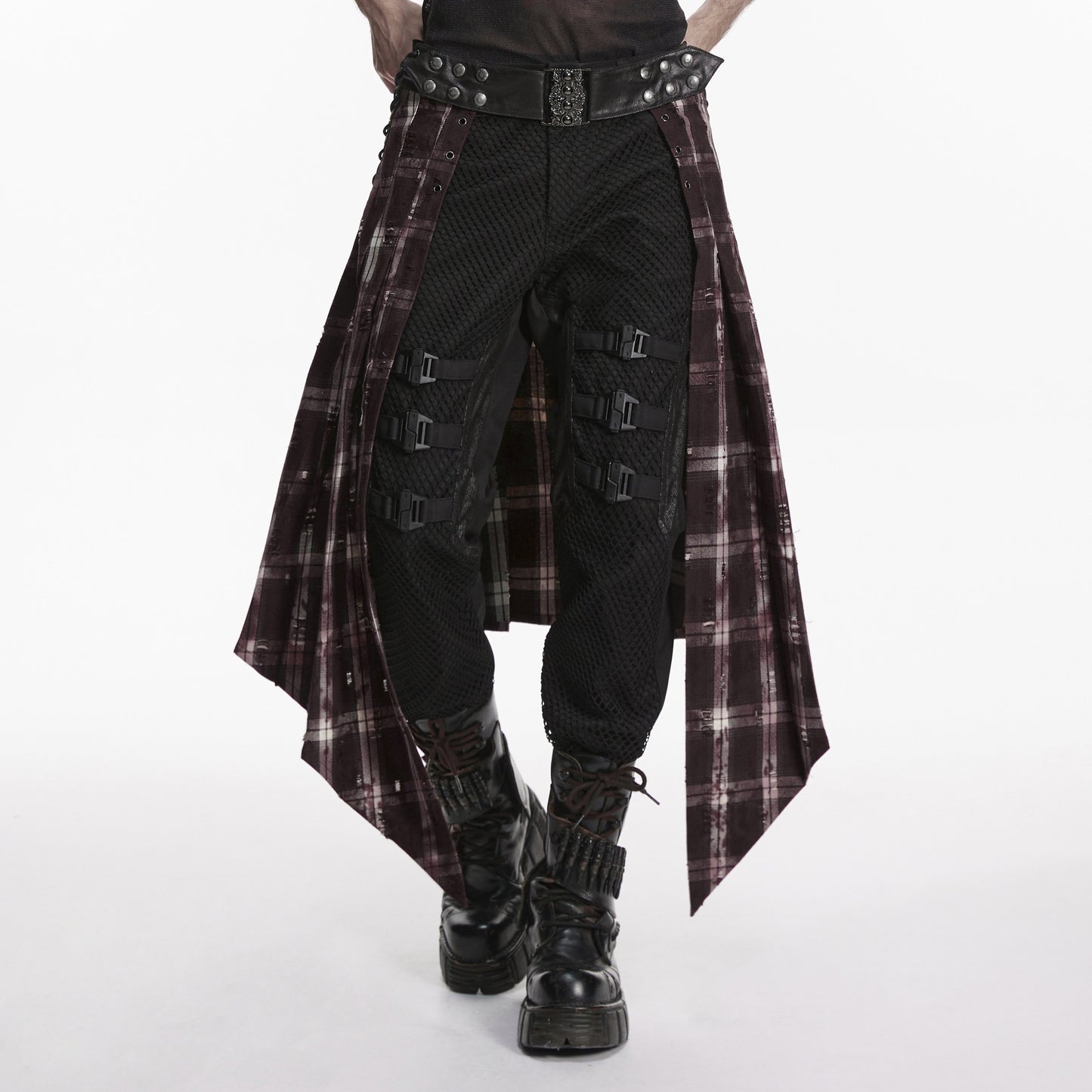 Shocked  Mens Overskirt Tartan