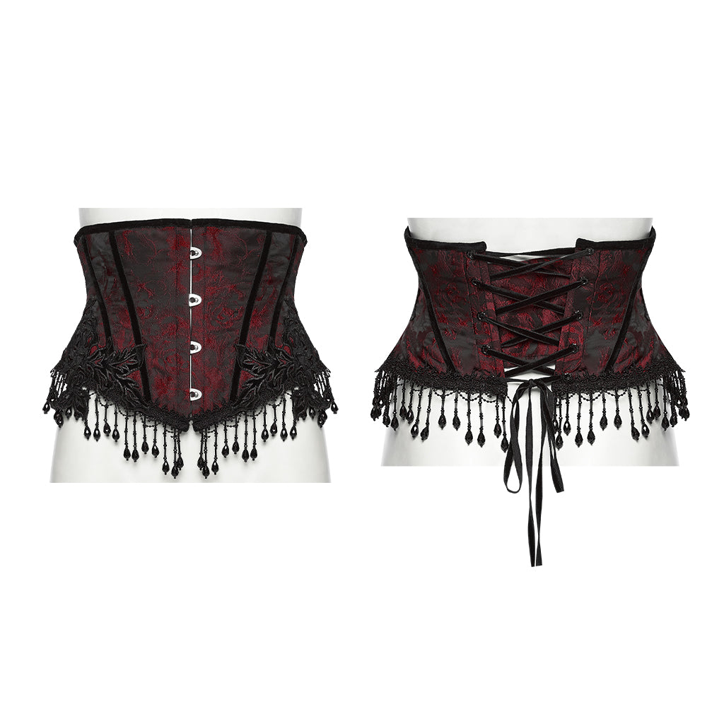 Enchained Corset Red - Black