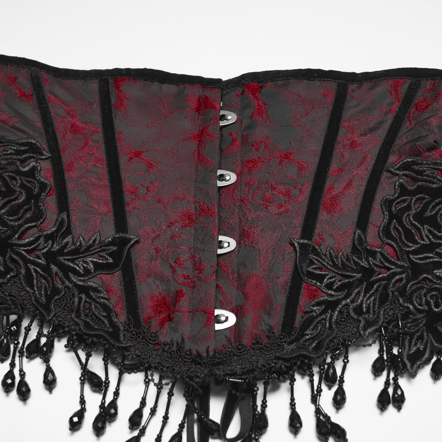 Enchained Corset Red - Black