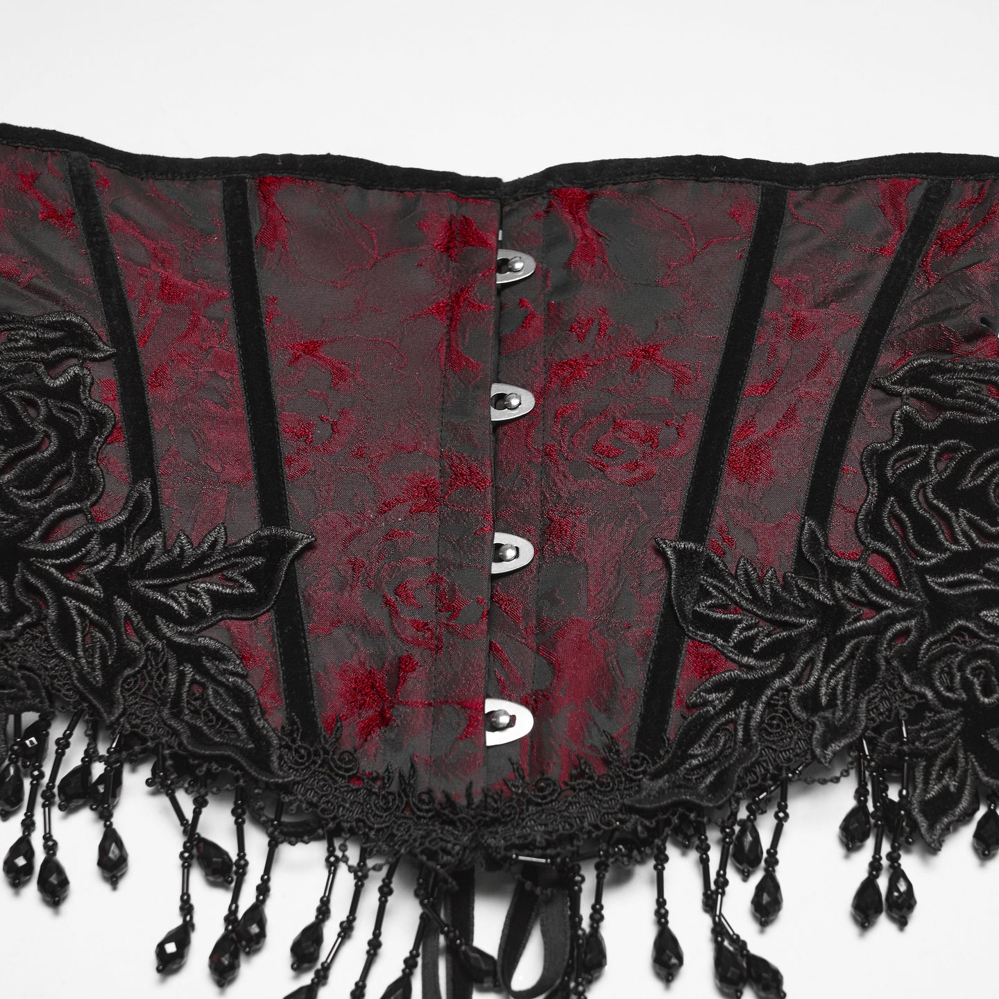 Enchained Corset Red - Black