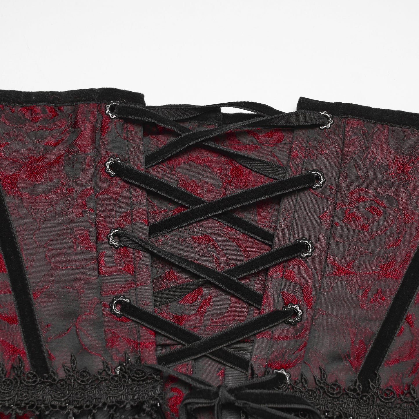 Enchained Corset Red - Black