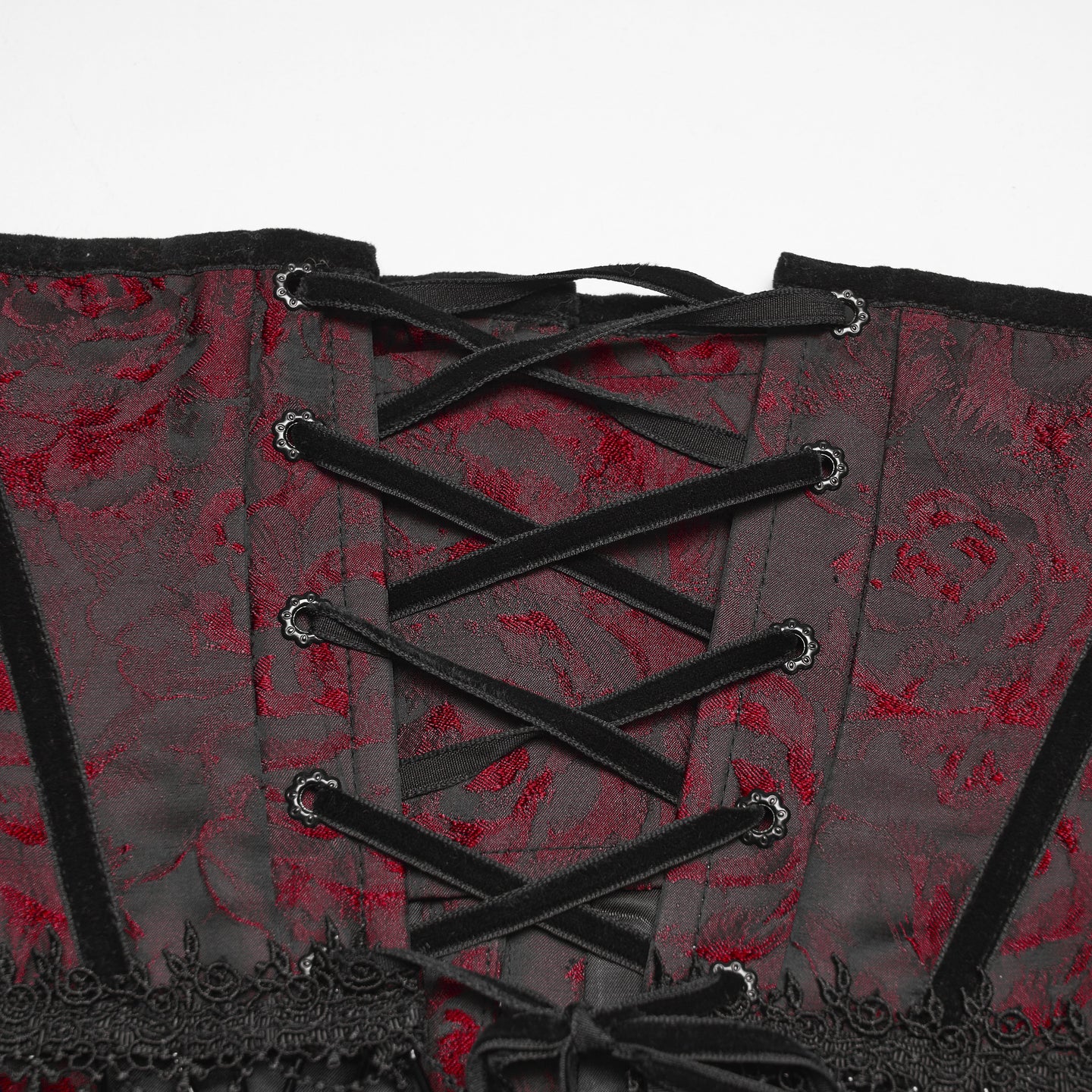 Enchained Corset Red - Black