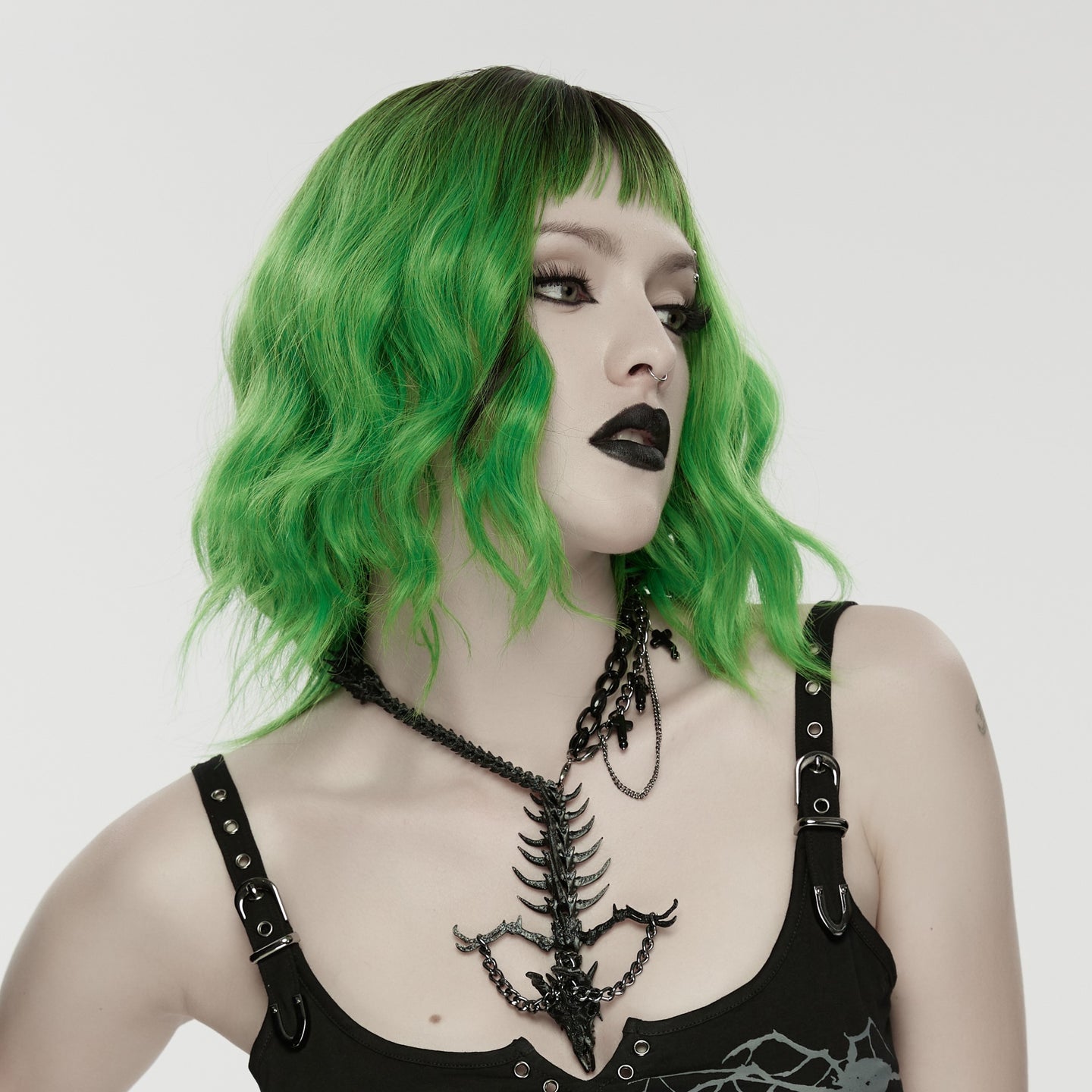 Punk Rave Dragon Skeleton Choker