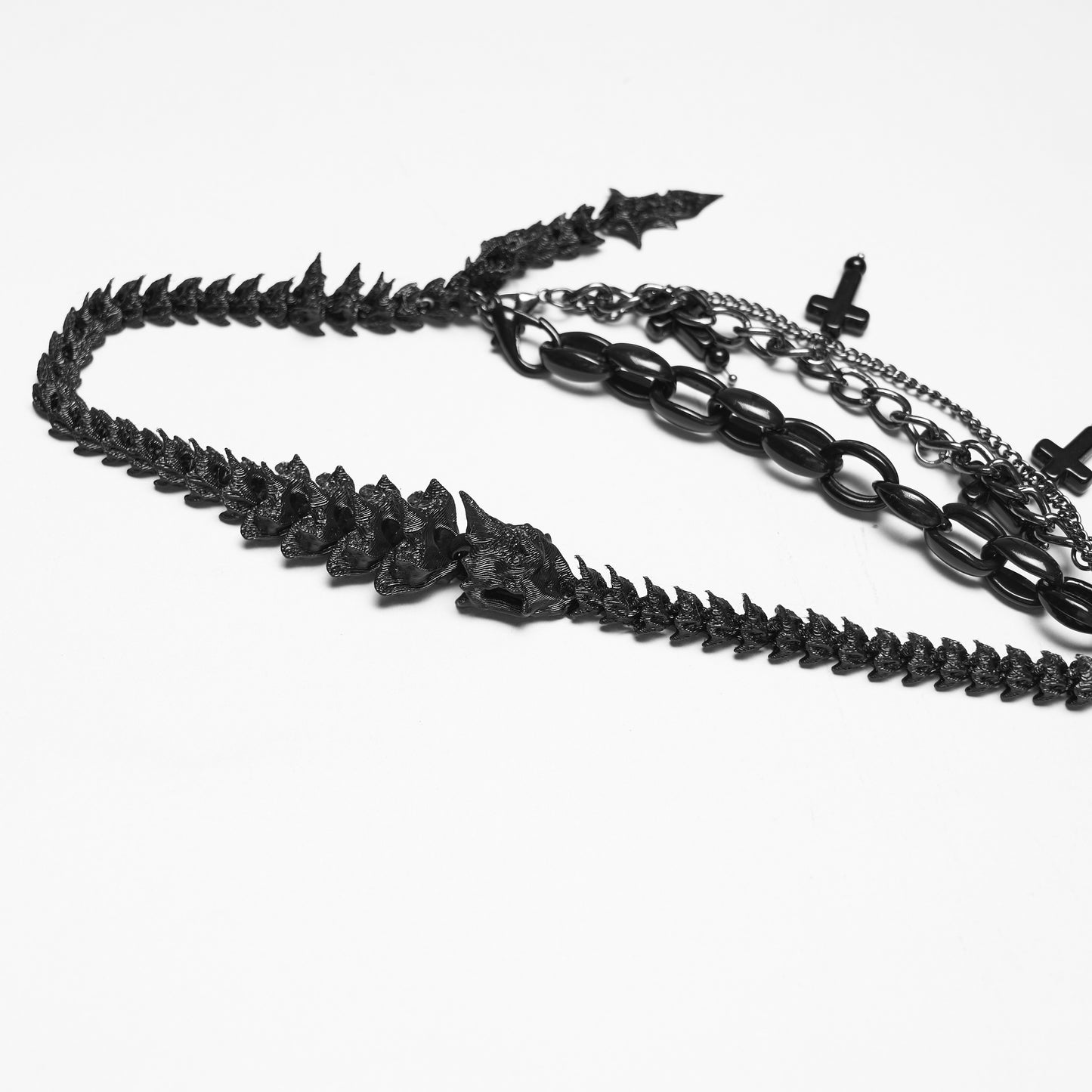 Punk Rave Dragon Skeleton Choker