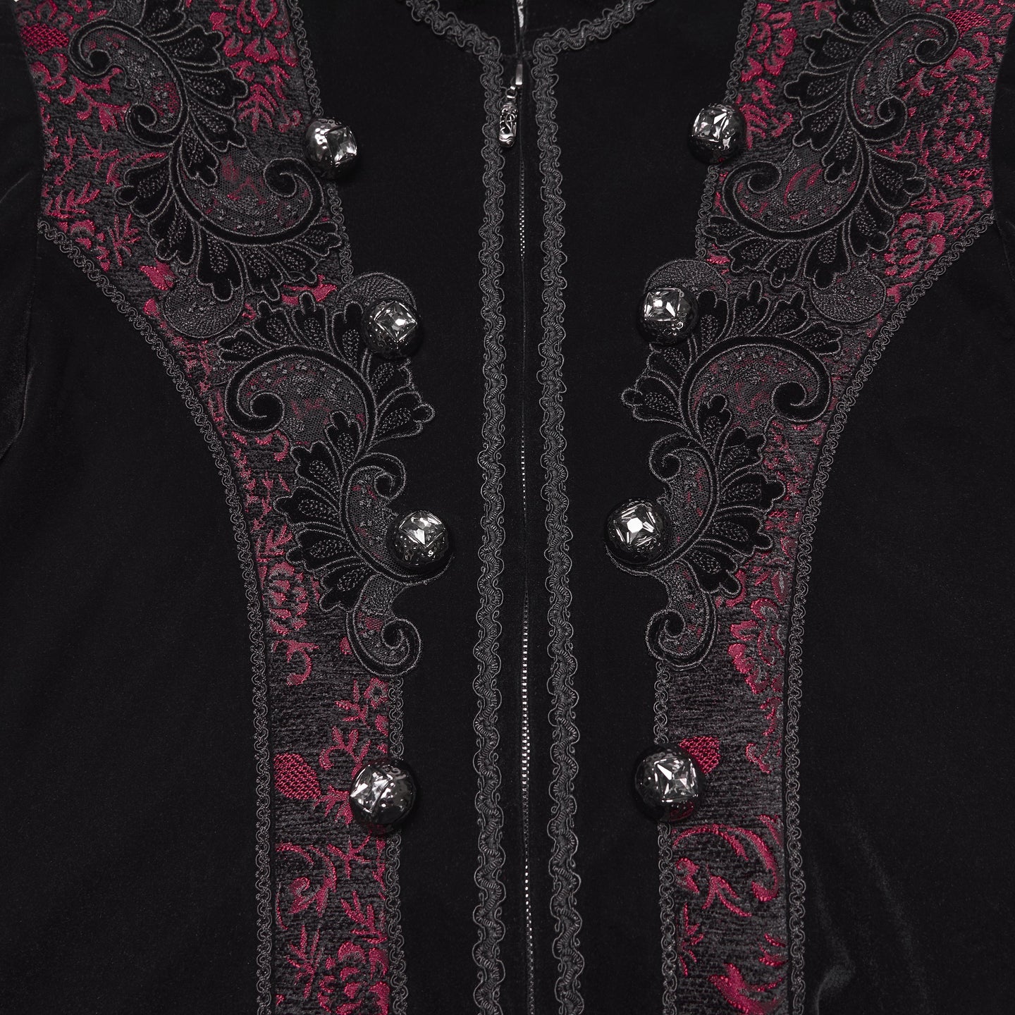 Straight Away Coat Black - Red