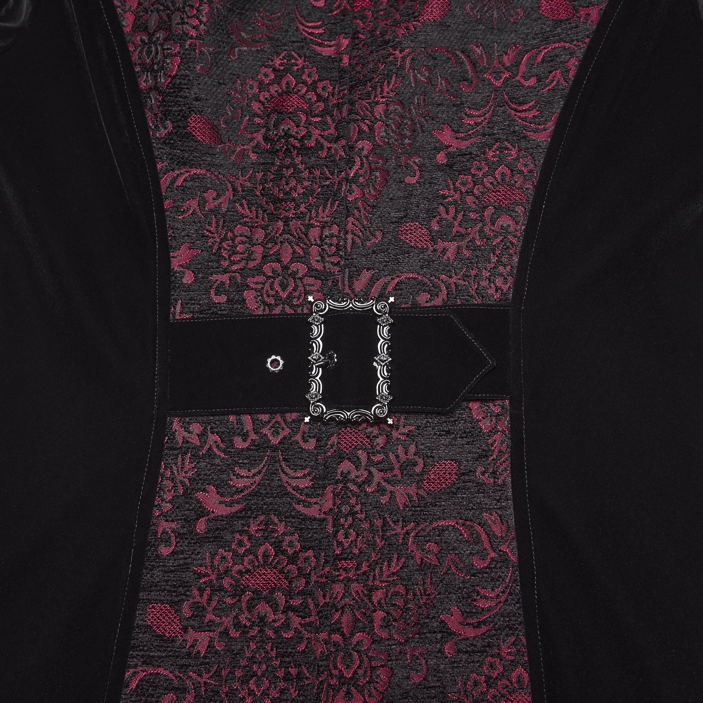 Straight Away Coat Black - Red