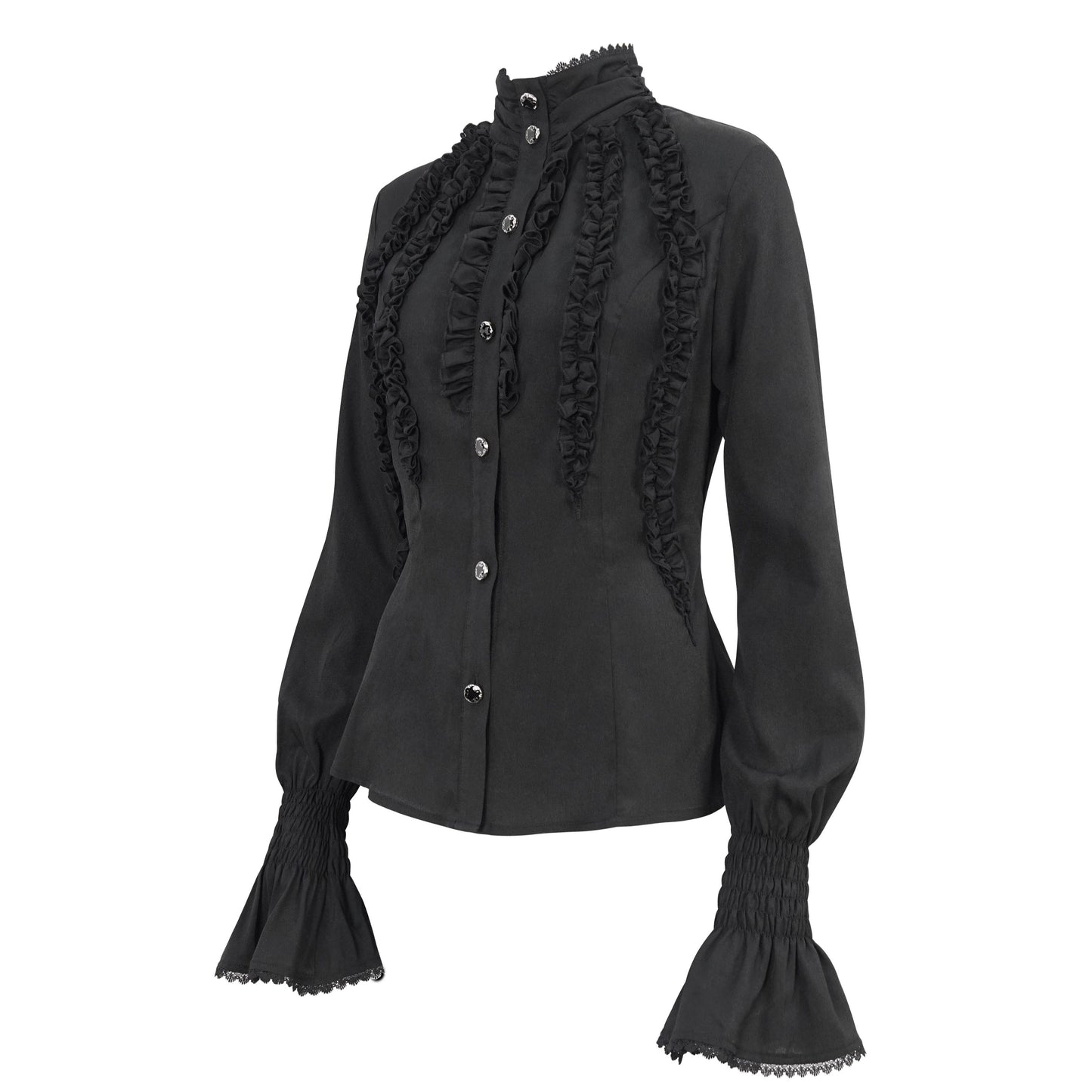 Devil Fashion Bluff Blouse Zwart