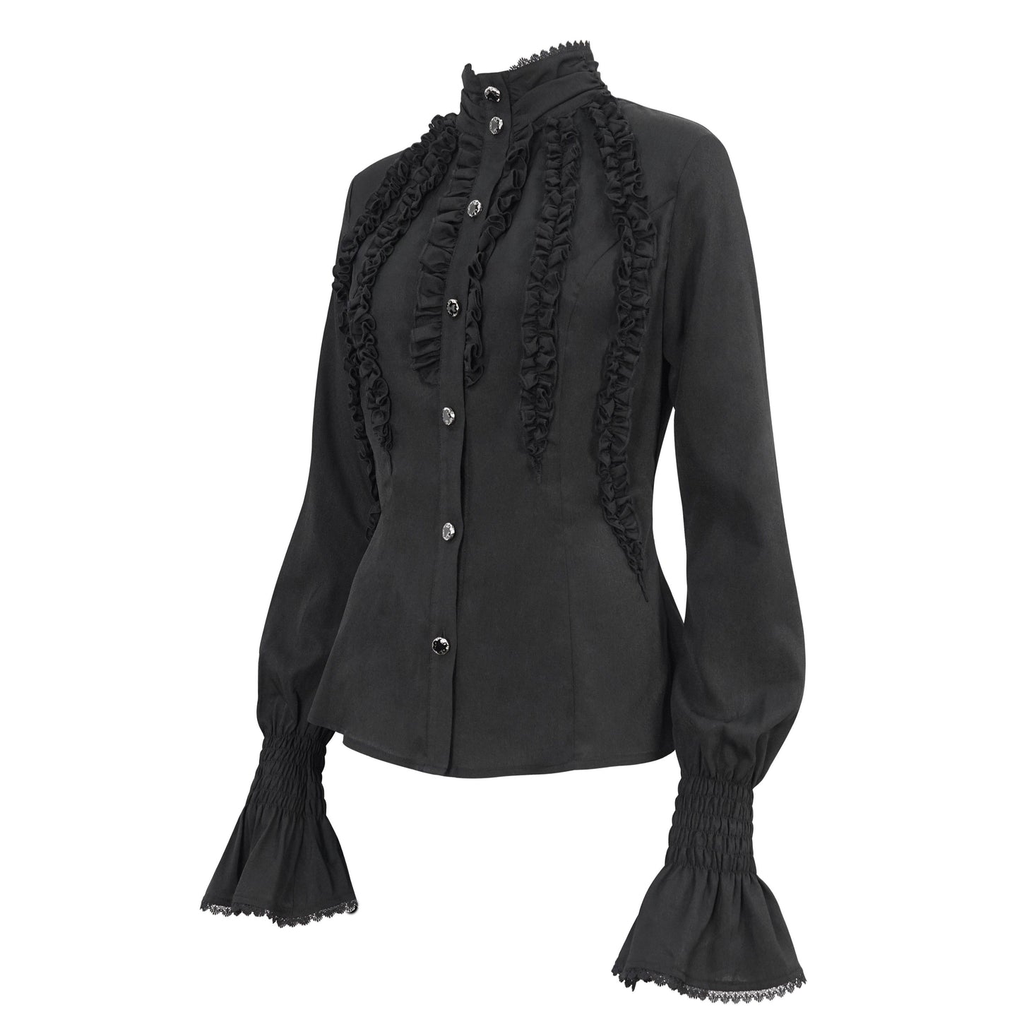 Devil Fashion Bluff Blouse Zwart