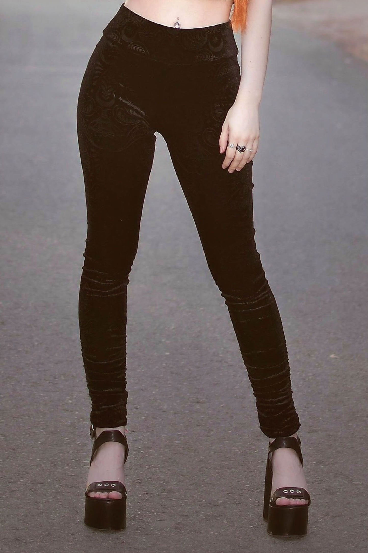 Killstar Dimension Velvet Leggings