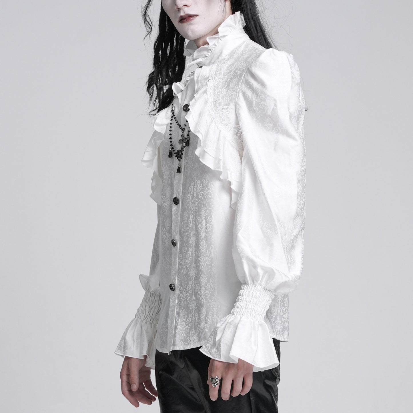 Devil Fashion SHT12402 men's shirt victorian gothic side view