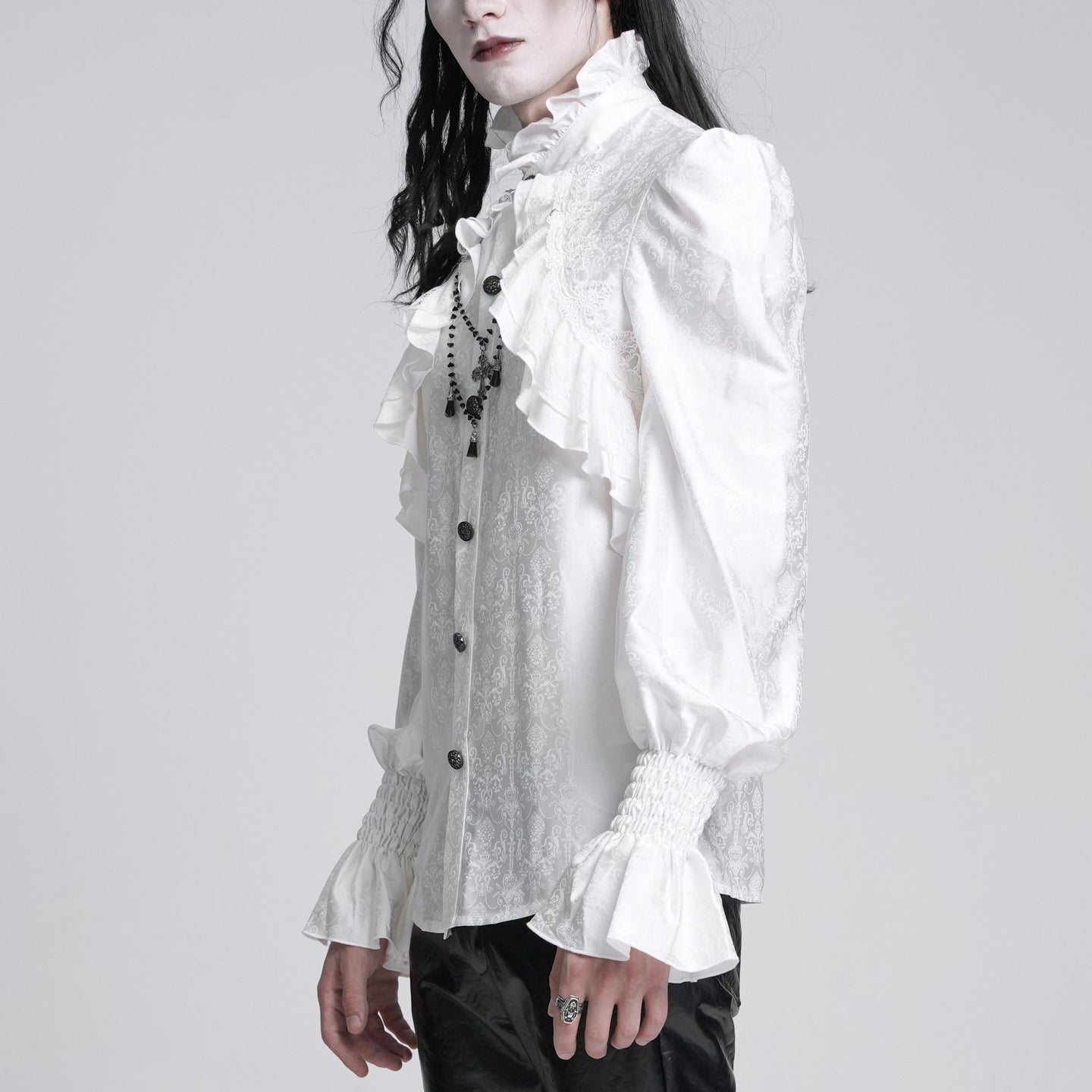 Devil Fashion SHT12402 men's shirt victorian gothic side view