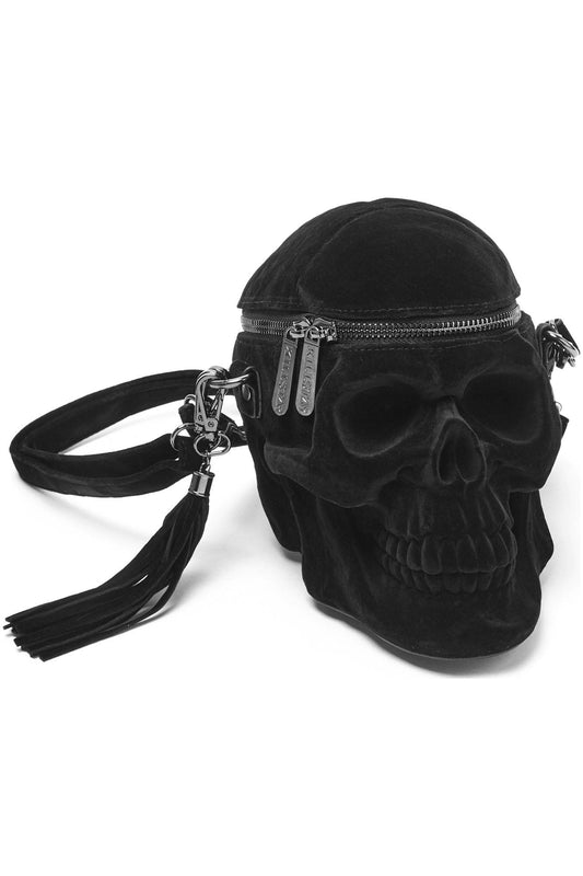 Grave Digger Skull Handtas Velvet Coated
