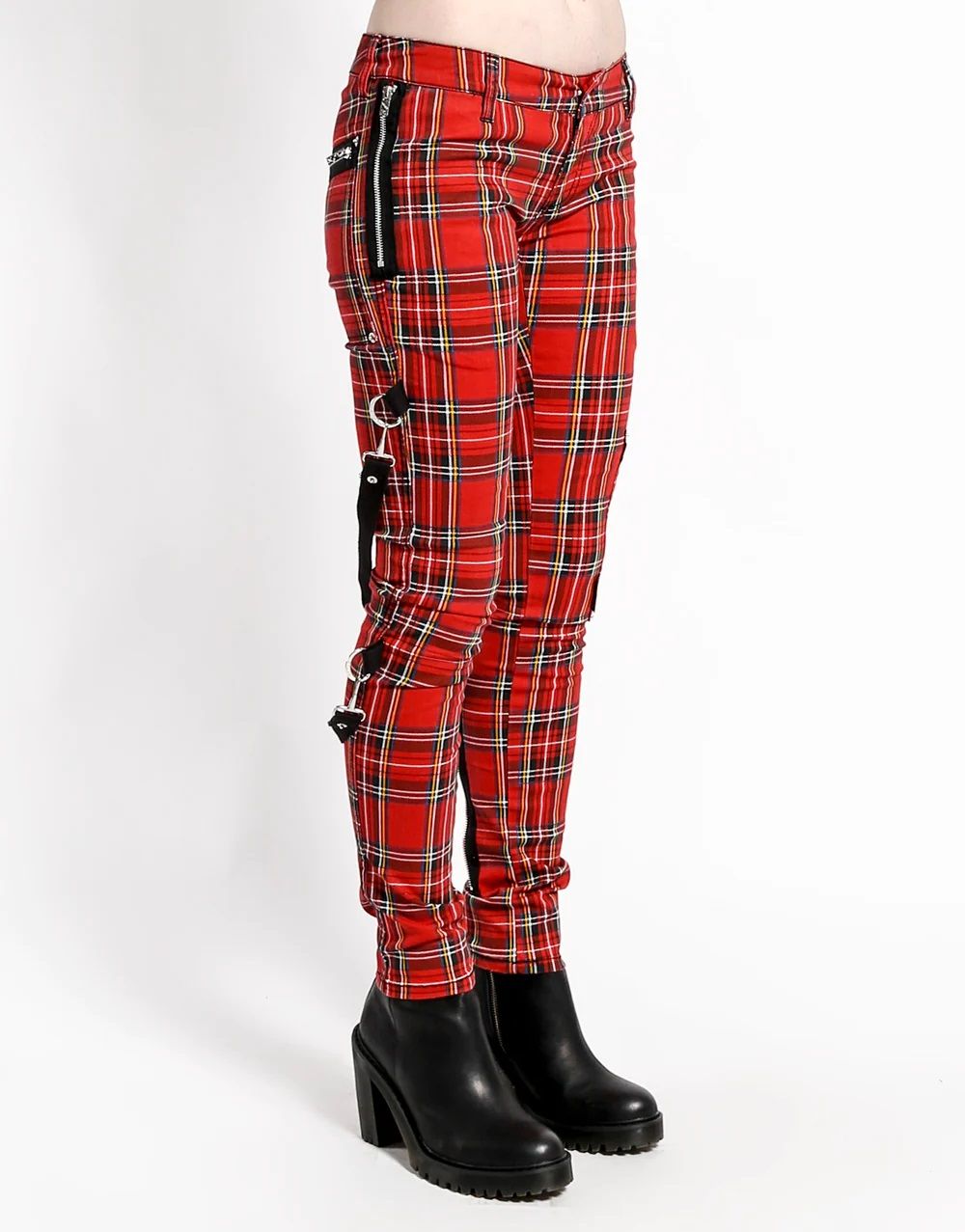 Red Plaid Chaos Broek
