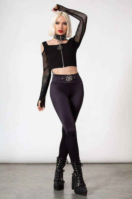 Killstar Skeptica Cold Shoulder Top