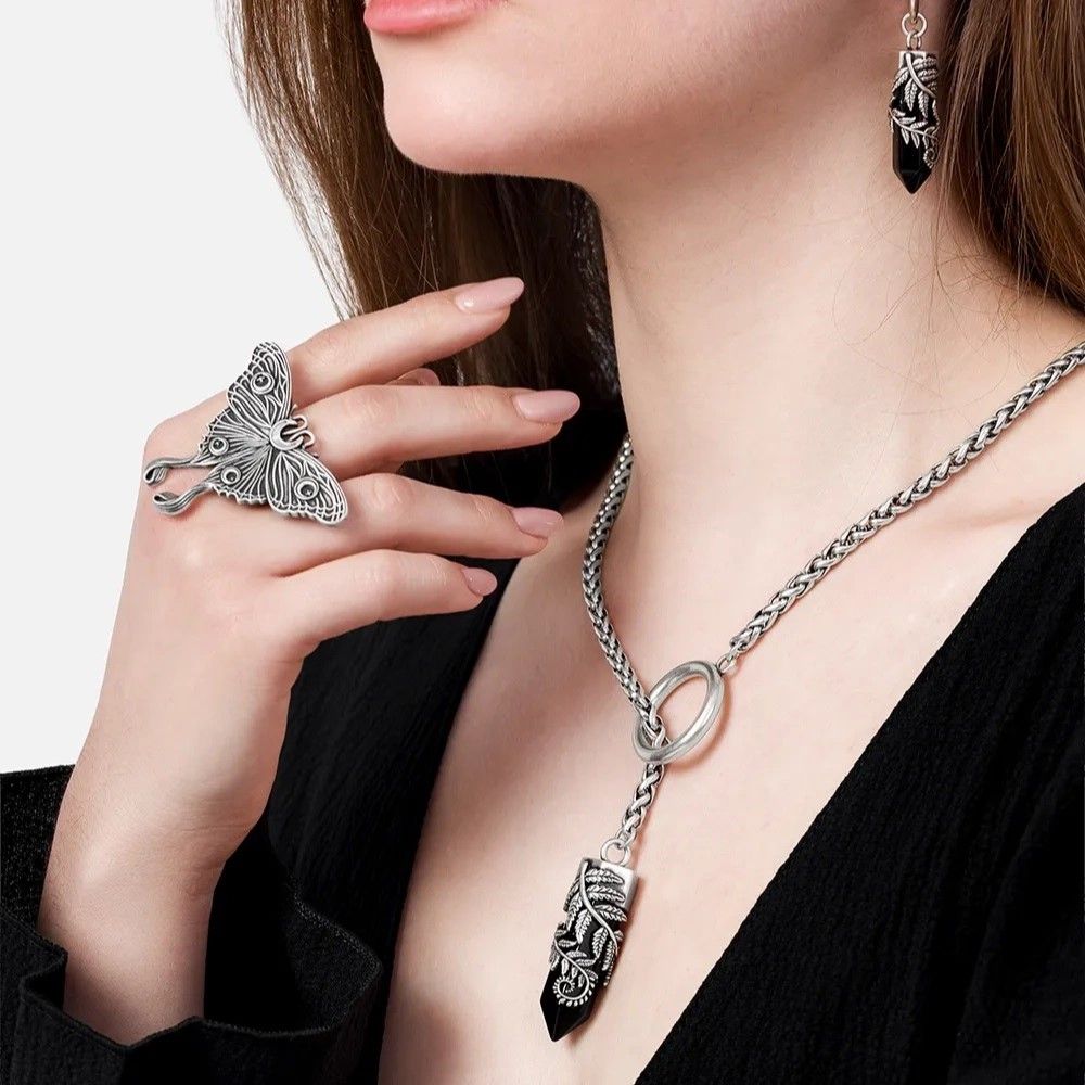 Crystal Fern O-ring Halsketting