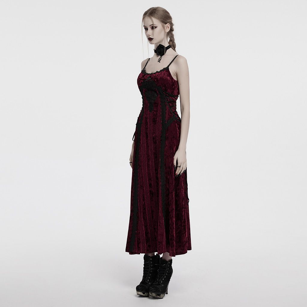 It's Gone Maxi Jurk Rood - Zwart