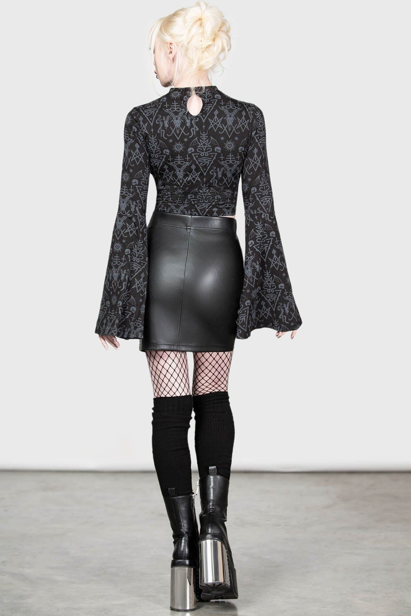 Killstar Scarlet Flame Mini Skirt