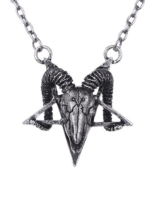 Ram Skull Silver Halsketting
