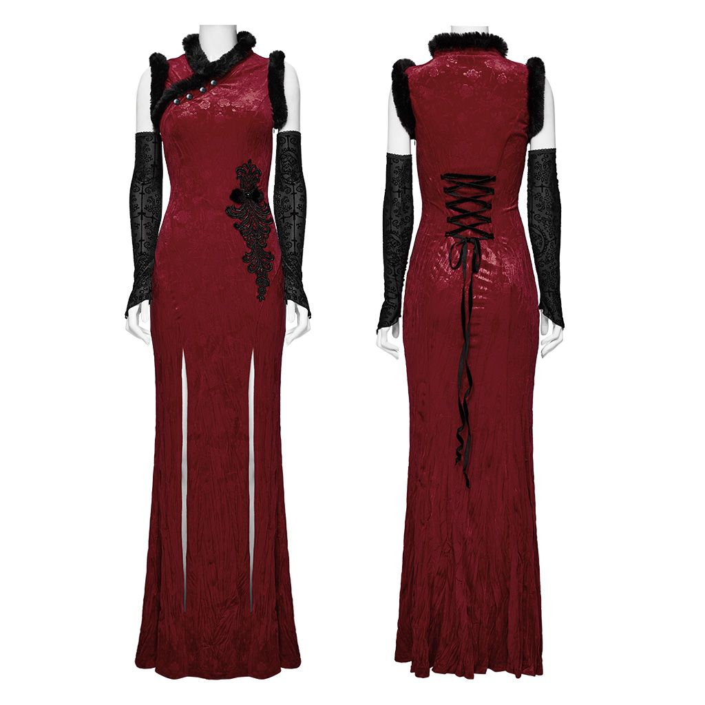Geisha Jurk Rood - Zwart
