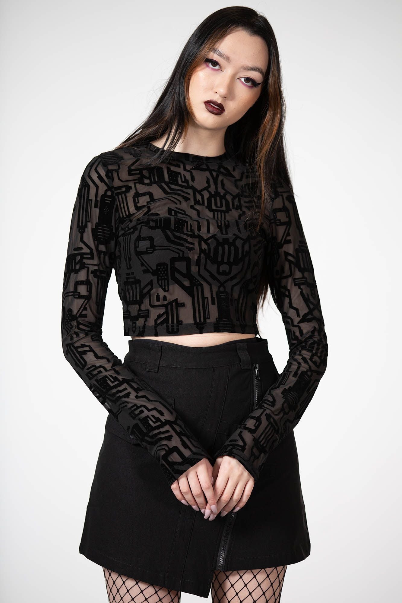 Killstar Strobe Mesh Top