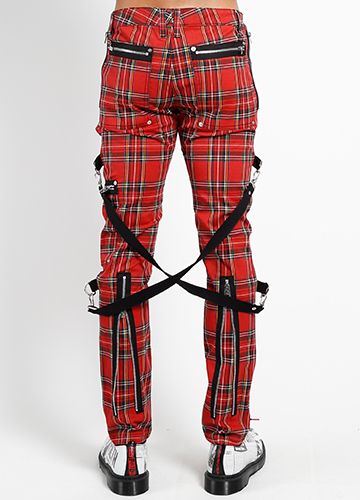 Red Plaid Chaos Broek