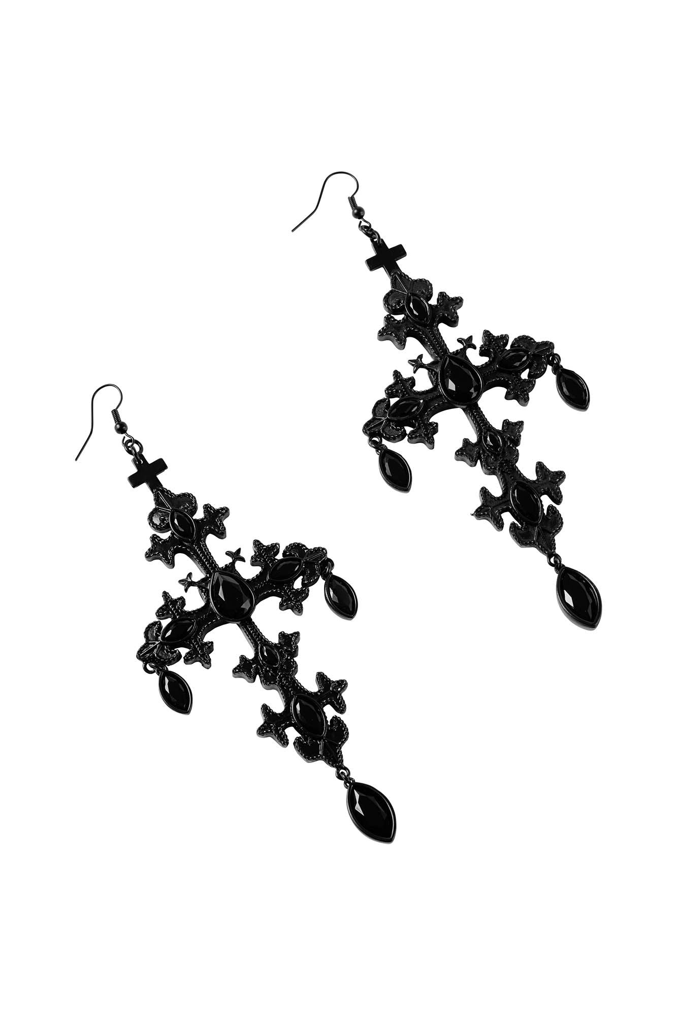 Killstar Crossed Desire Oorbellen Zwart