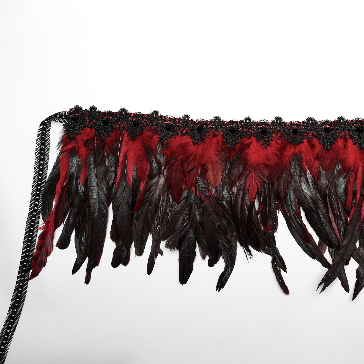 Black & Red Feathers Schouderstuk