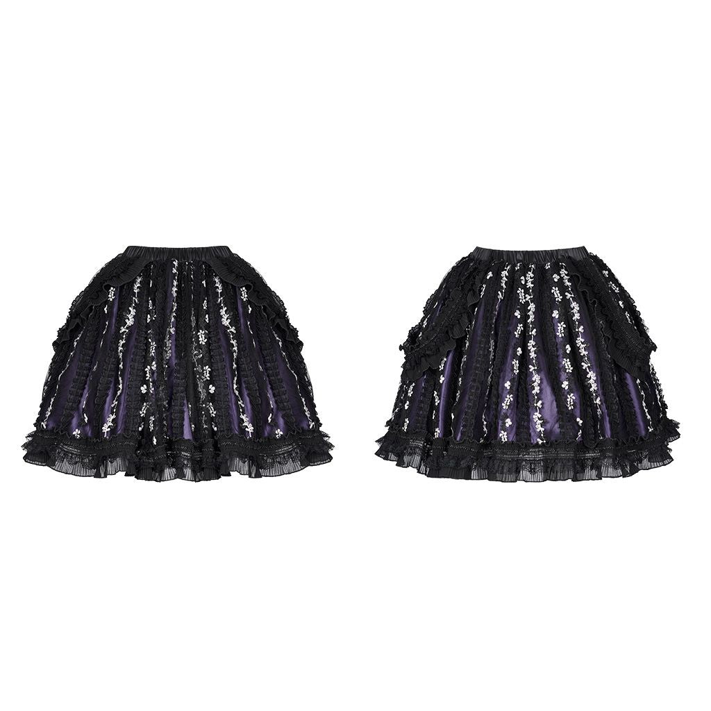 Blossom Rok Paars - Zwart