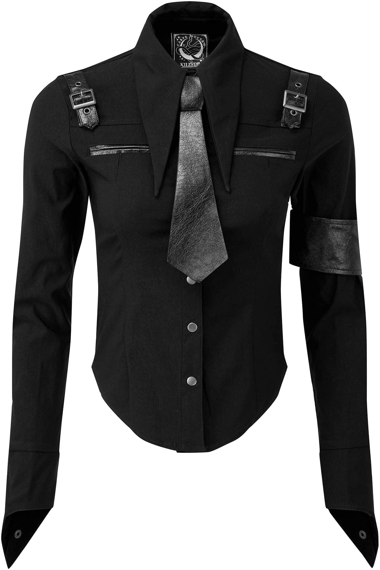 Killstar Secret Mission Button-Up Shirt Zwart