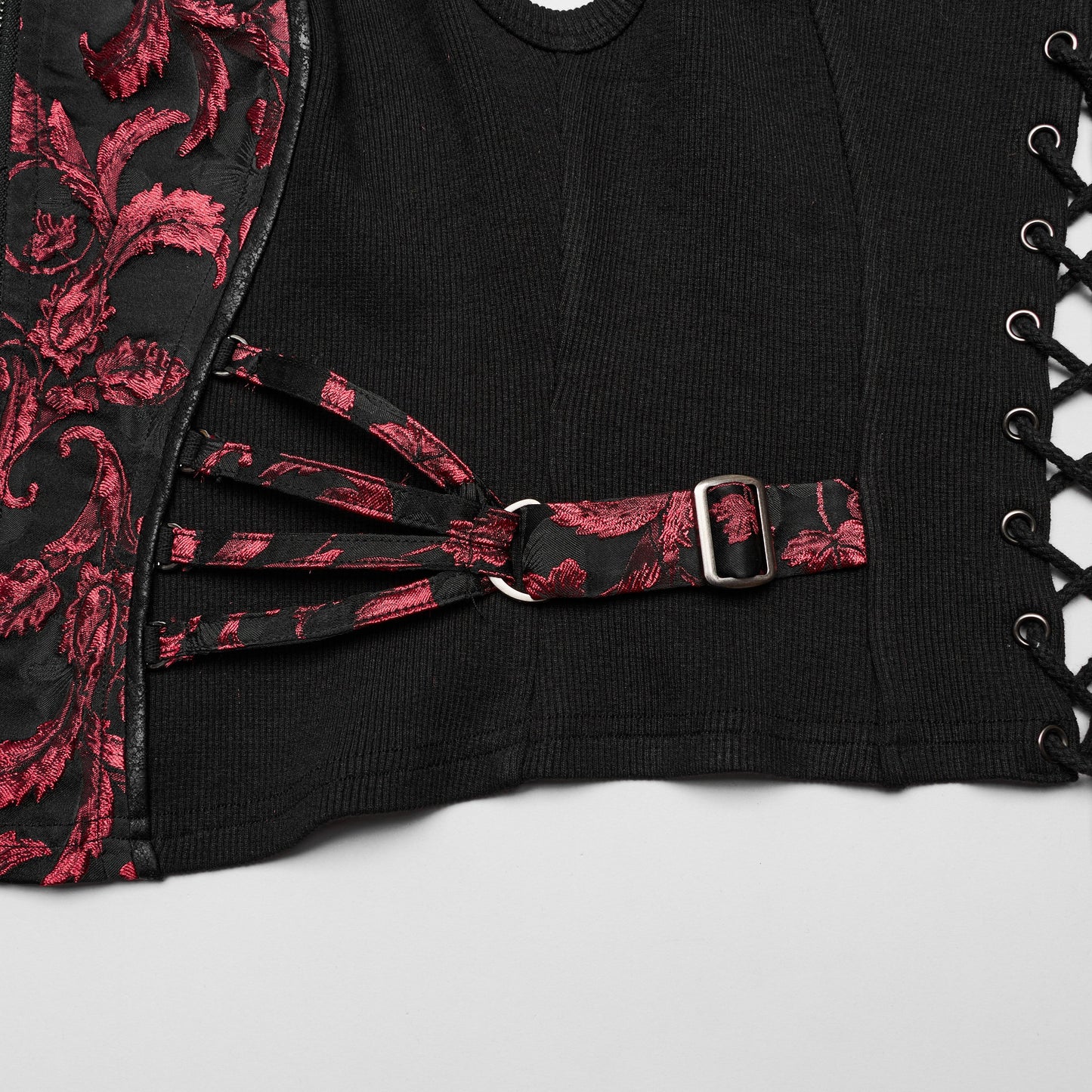 Take It All Corset Top Black - Red