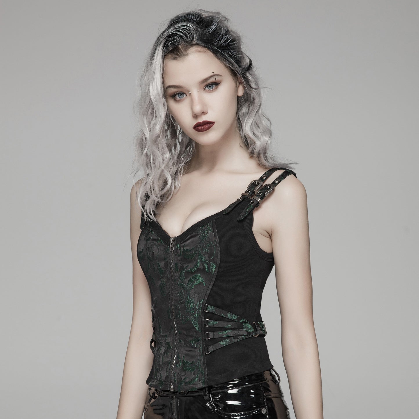 Take It All Corset Top Black/Green