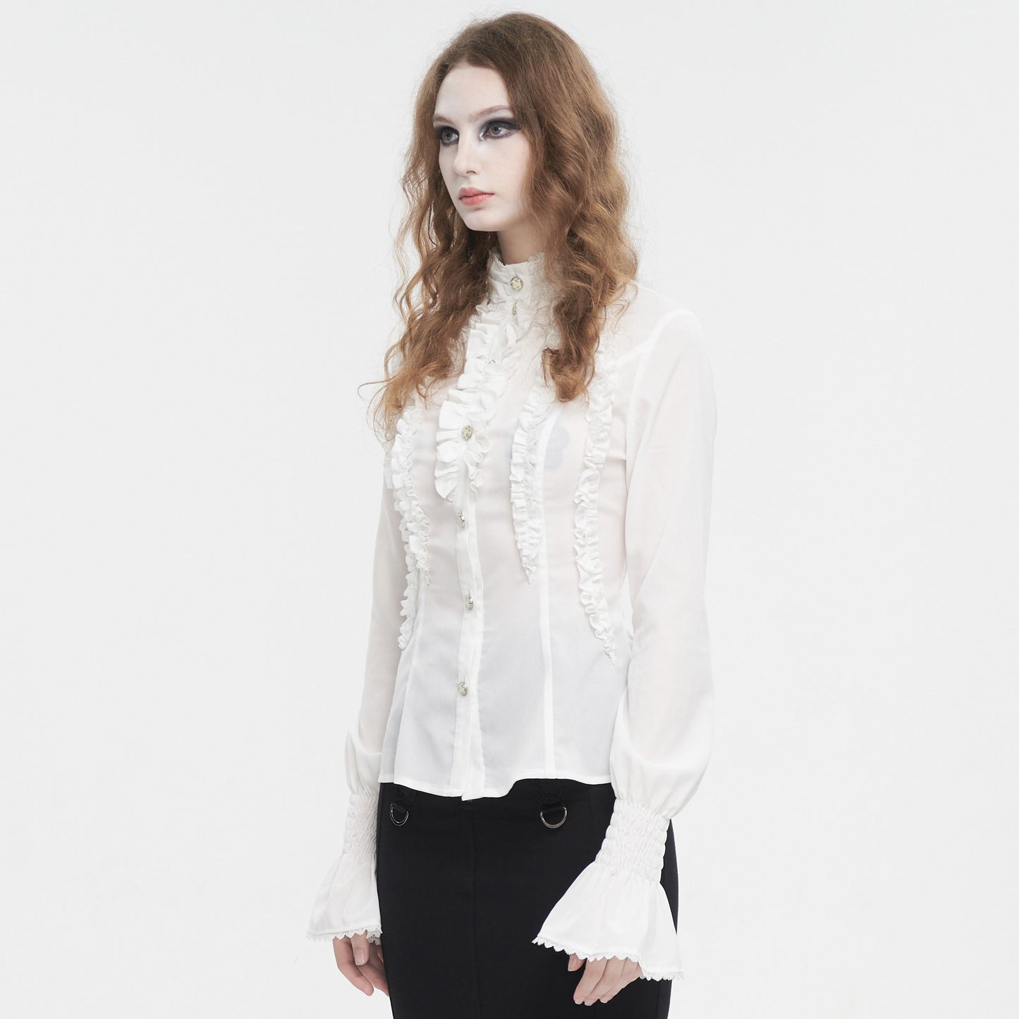 Devil Fashion Bluff Blouse Wit