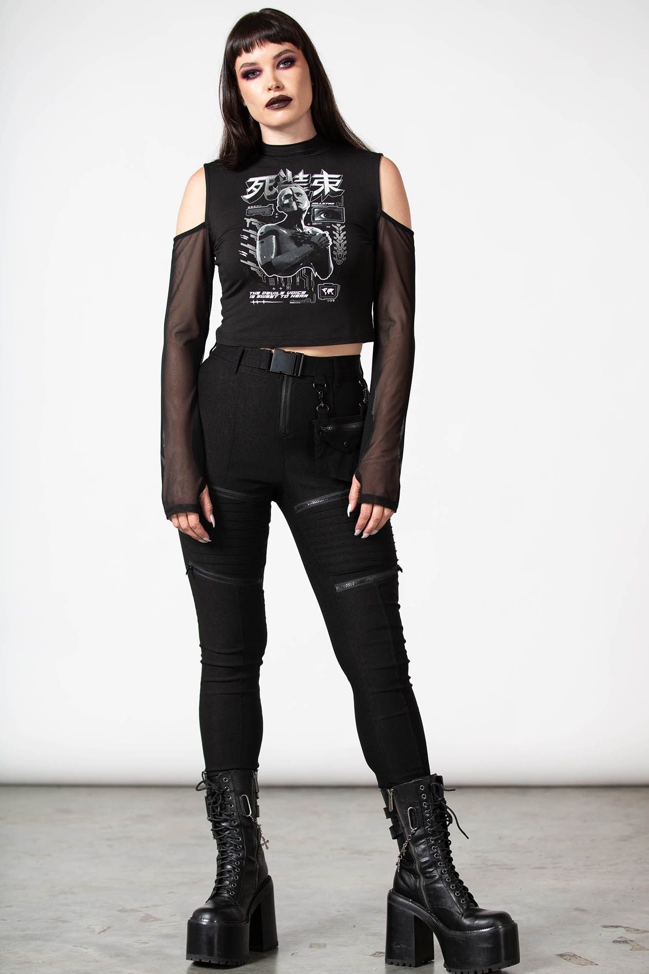 Killstar Devil's Voice Cold Shoulder Top