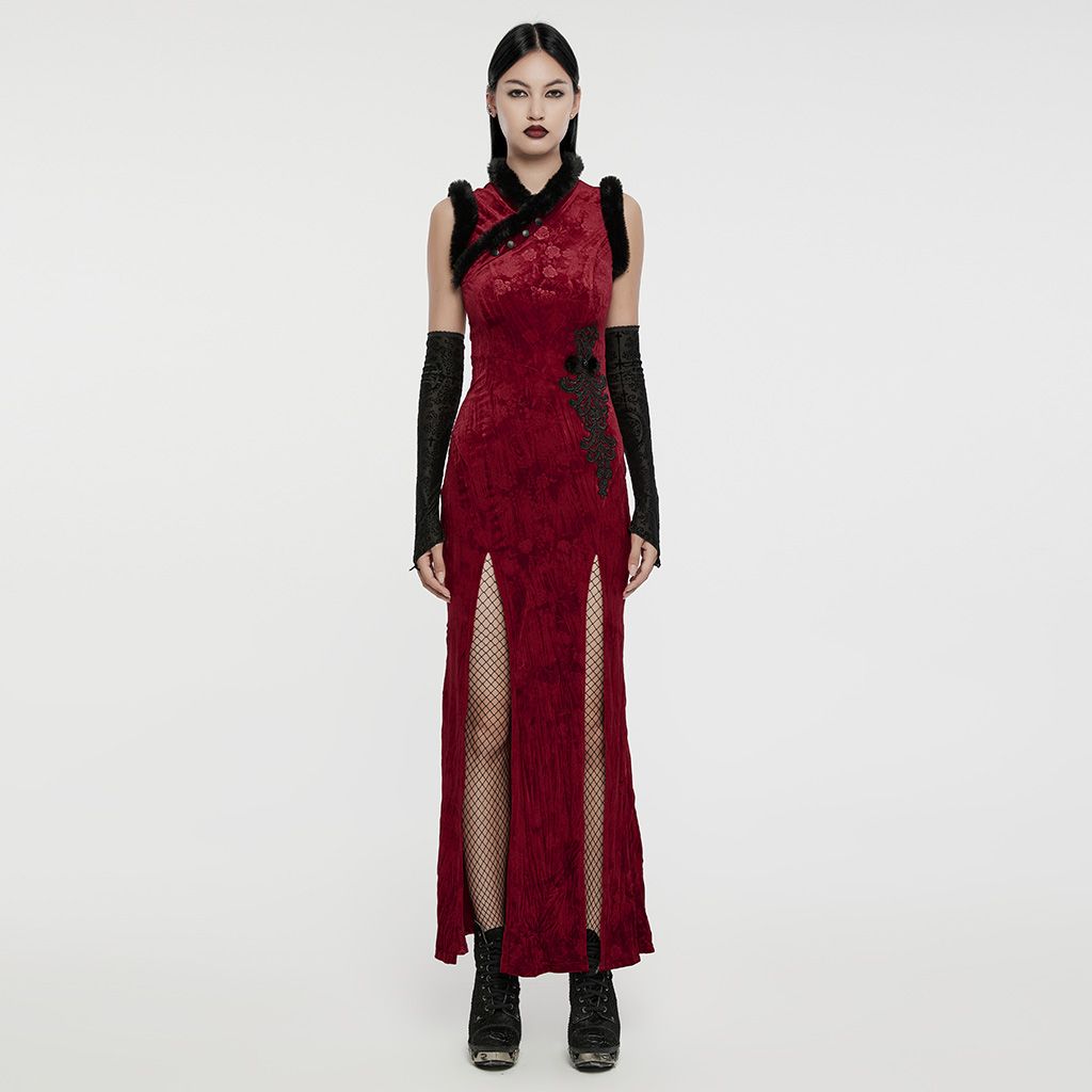 Geisha Jurk Rood - Zwart