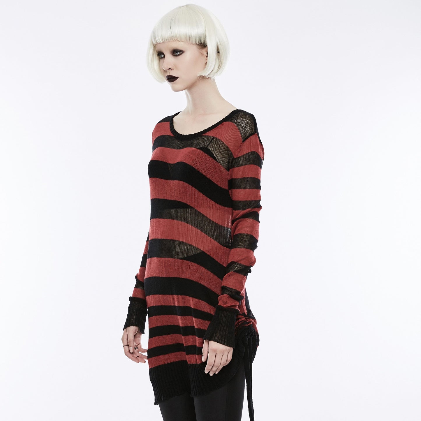 Divided Sweater Zwart - Rood