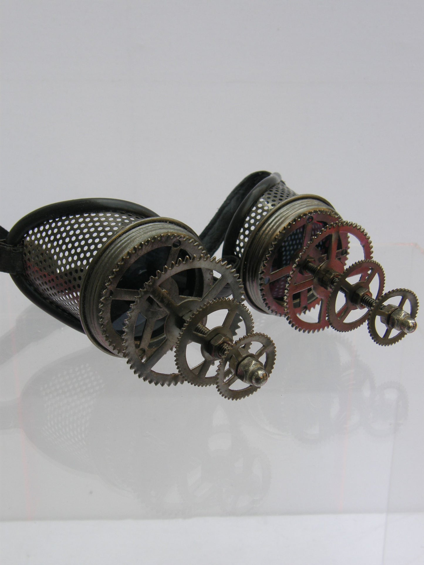 Mesh Goggles Gunmetal Telescopic Cogs
