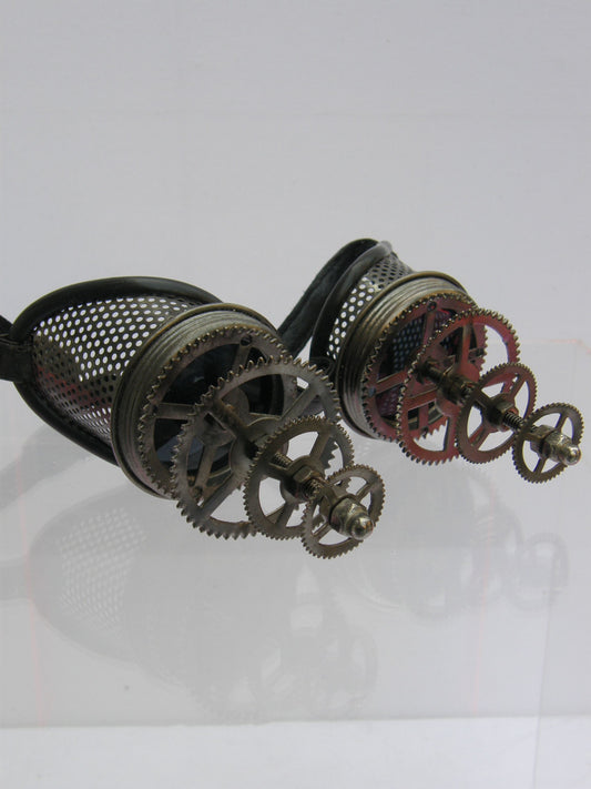 Mesh Goggles Gunmetal Telescopic Cogs