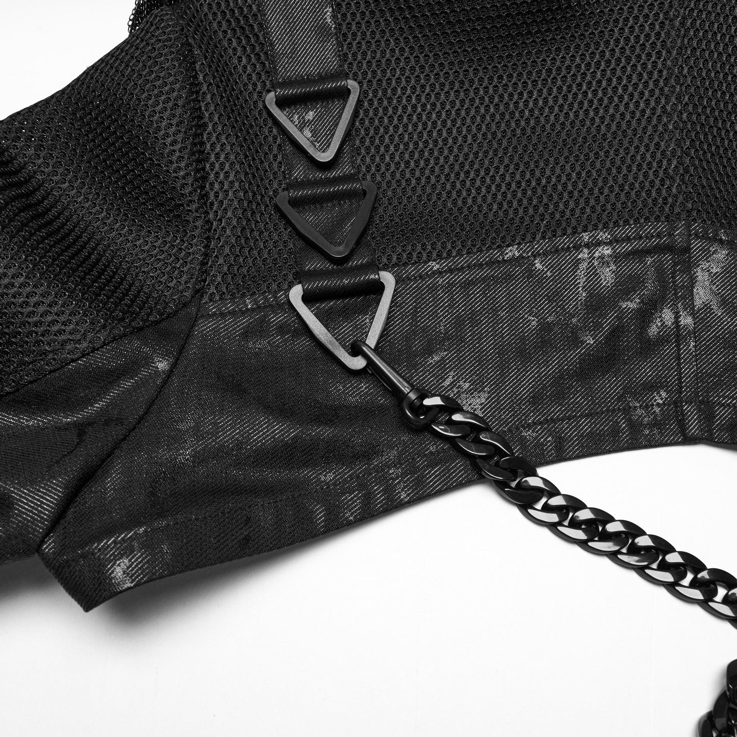 Punk Rave Black Mission Top - Shrug Male