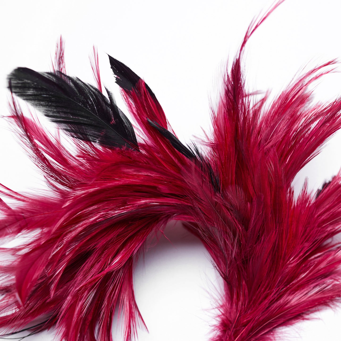 Decadent Fascinator Red - Black