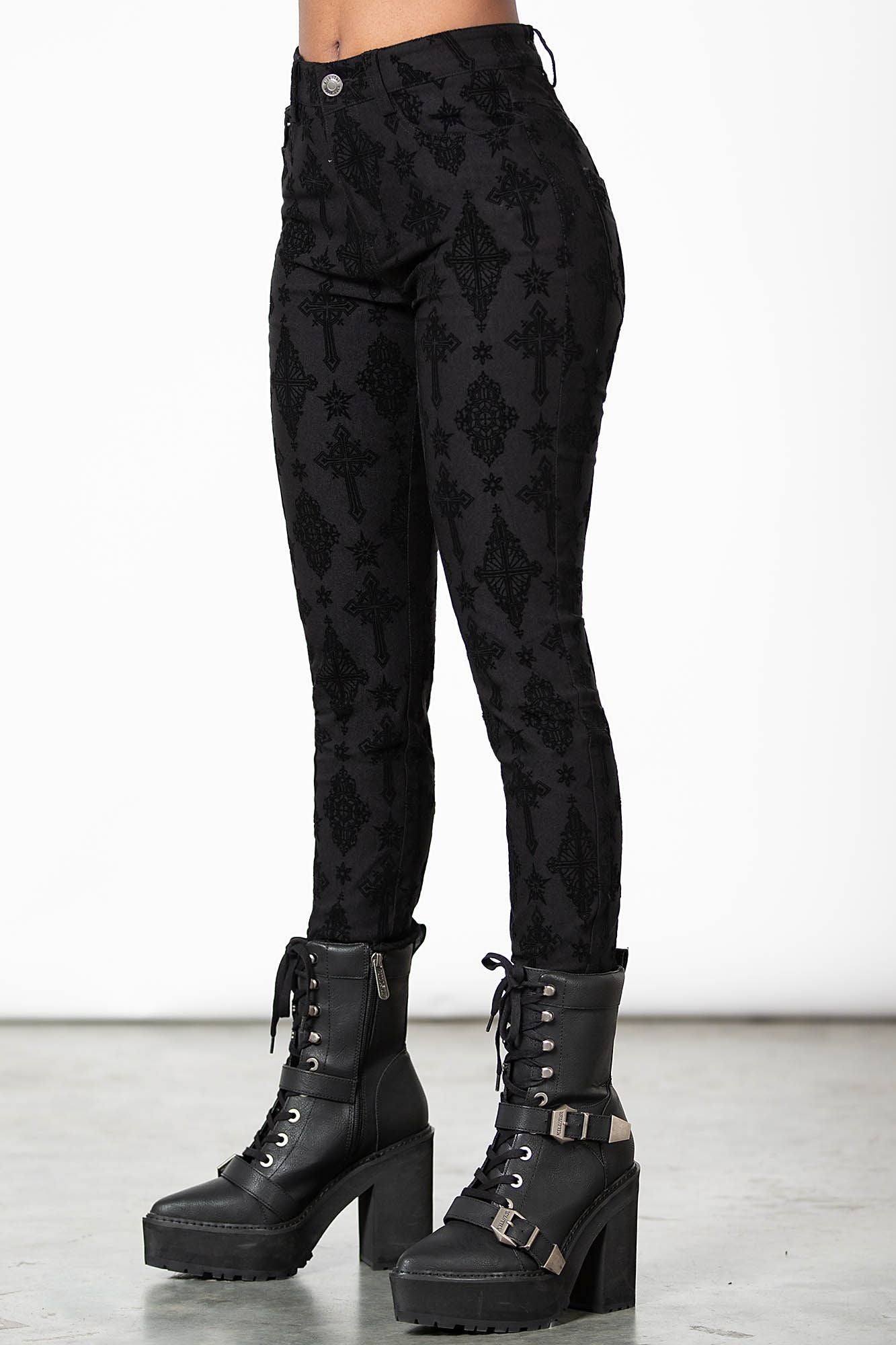 Killstar Nora Flocked Trousers