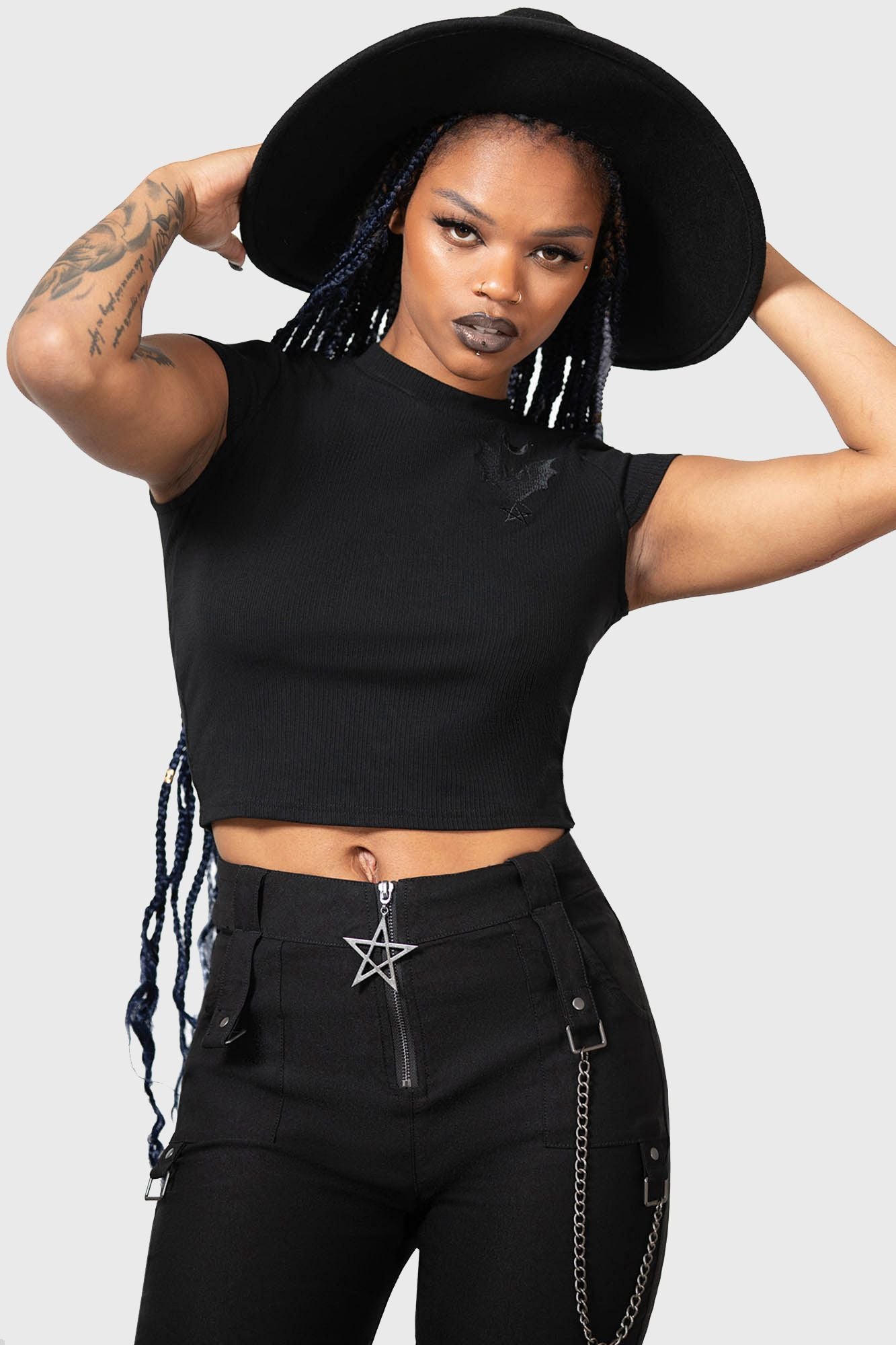 Killstar Tartanarchist Trousers Black