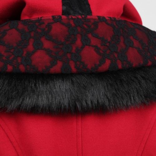 Pyon Pyon Dolly Jas Rood - Zwart