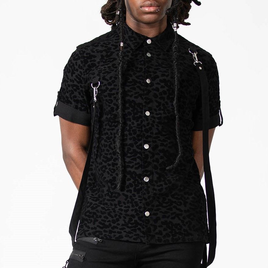 Killstar Mad Paw Leopard Print Shirt