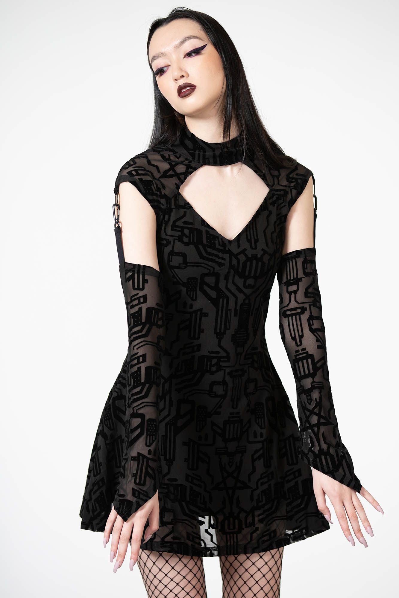 Killstar Digital Daze Mesh Dress