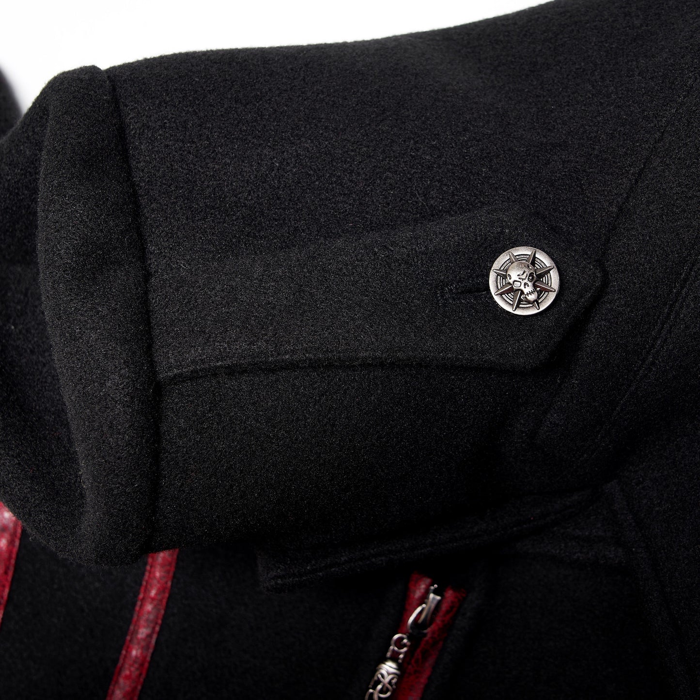 My Time Coat Black - Red